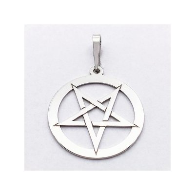 Zlato minerály Stříbrný přívěsek pentagram SP5983mn – Zbozi.Blesk.cz