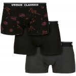 Urban Classics Boxer Shorts charcoal/funky AOP/black 3-Pack – Hledejceny.cz