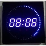 Hodiny JH 3260 Digital - velkoplošné nástěnné LED digitální hodiny Barva: Modrá – Sleviste.cz