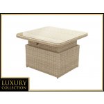DEOKORK Ratanový stůl výsuvný jídelní/odkládací 100 x 100 cm MALIBU (cappuccino) – Hledejceny.cz