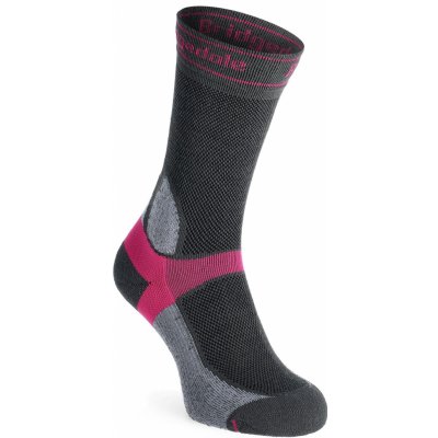 Bridgedale MTB Summer Weight T2 Coolmax Sport Boot Women's dámské letní cyklistické ponožky dark grey/pink – Sleviste.cz