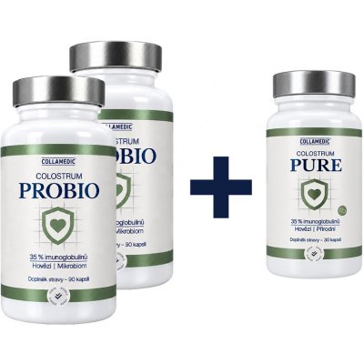 Collamedic Colostrum Probio 2 x 90 ks + 30 ks Pure colostra zdarma – Hledejceny.cz