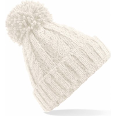 Beechfield Elegantní pletená melange čepice Krémová – Sleviste.cz