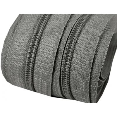 Zip spirálový 5 mm metráž pro jezdce typu POL 316 šedá neutrální – Hledejceny.cz