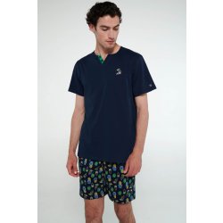 Vamp 20660 pánské pyžamo krátké tm.modré