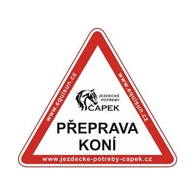 Samolepka TROJÚHELNÍK Bílá Červená 17x15cm – Hledejceny.cz
