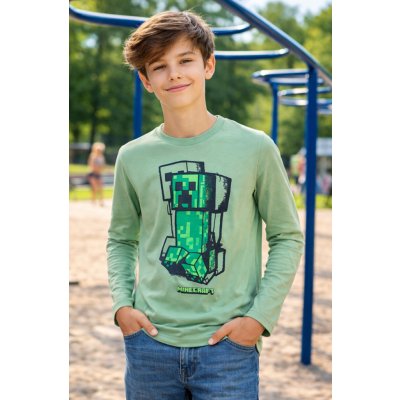Fashion UK MINECRAFT Creeper dlouhý rukáv zelená – Hledejceny.cz