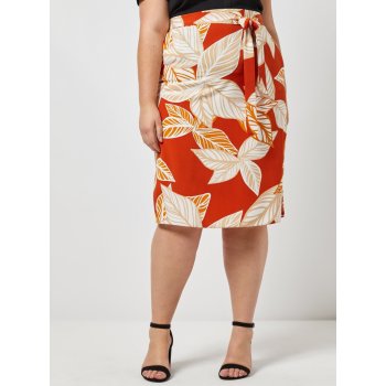 Dorothy Perkins Curve vzorovaná sukně oranžová