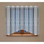Dekorační žakárová záclona s řasící páskou EGONA 120 bílá 400x120 cm MyBestHome – Hledejceny.cz