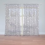 Sablio Záclony Bílé flíčky na fialové: 2ks 150x250cm – Hledejceny.cz