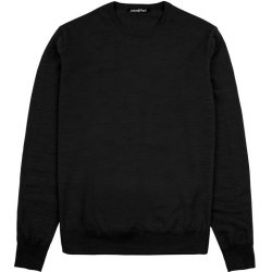 John & Paul jemný vlněný svetr z merino vlny (U-neck) černý