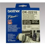Samolepicí role pro tiskárny Brother QL - DK-22210, 29 mm x 30,48 m, černý tisk, bílá – Zboží Živě