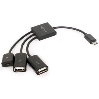 Gembird REA05E117 mikroUSB OTG BM kabel -> 2x USB AF   mikro BF, 0,15m