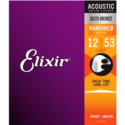 ELIXIR 11052 Acoustic 80/20 Bronze, Light, .012,-.053 – Zbozi.Blesk.cz