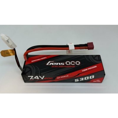 Gens ace GENS ACE 5300mAh 7.4V 2S1P 60C car Lipo Battery Pack Hardcase 24 with T-plug+RFID – Zboží Mobilmania