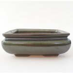 E-bonsai keramická bonsai miska 15,5 x 15,5 x 6 cm zelená – Zboží Dáma