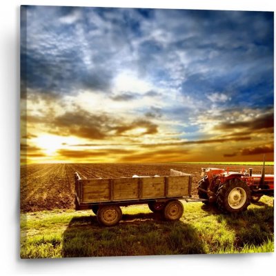 Sablio Obraz Traktor s vlečkou - 110x110 cm – Hledejceny.cz