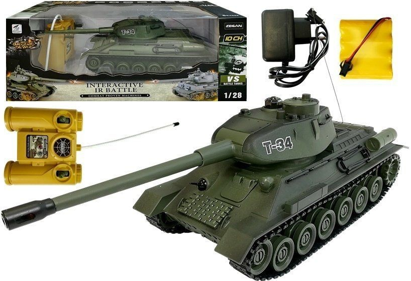 Zegan Ruský tank T-34 dark green 27MHz RTR RC_99809 1:28