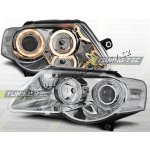 VW PASSAT B6(3C) 2005-10 PŘEDNÍ ČÍRÁ SVĚTLA ANGEL EYES CHROME – Hledejceny.cz