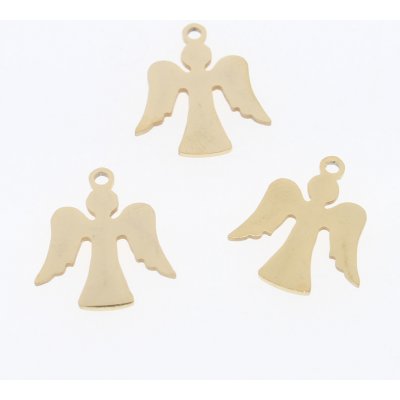 Přívěsek andílek ve dvou barevných kombinacích chirurgická ocel - Povrchová úprava Zlatá galvanizace TC 195 – Zboží Mobilmania