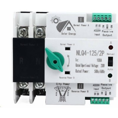 Automatický přepínač sítí - napájení 2P 230V 32A - NLQ4-125/2P pro FVE – Hledejceny.cz