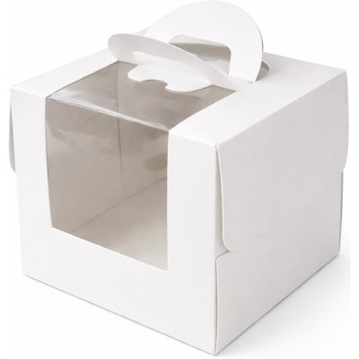 Cake star dortová krabice LILI bílá s okénkem a úchytem 26 x 26 x 17cm – Hledejceny.cz