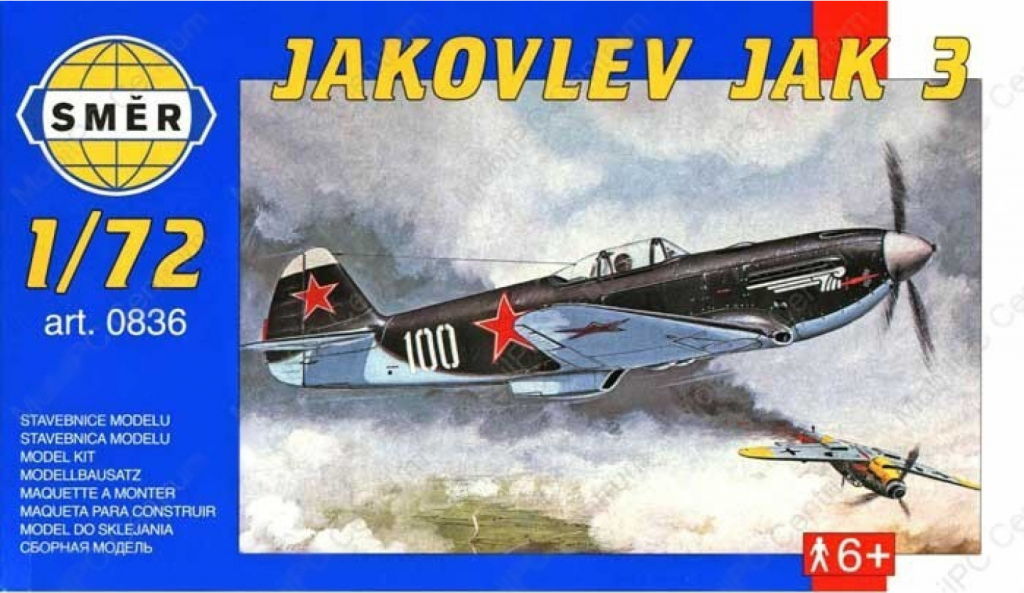 Směr Model letadlo Jakovlev Jak 3 stavebnice letadla 1:72