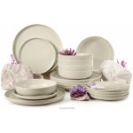 Konsimo JÍDELNÍ SERVIS KOMPLET PRO 6 osob BÉŽOVÝ VICTO LESK 18 ks – Sleviste.cz