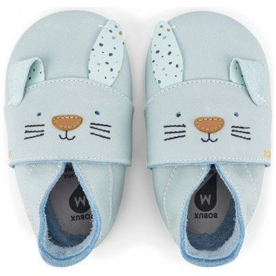 Bobux Kožené barefoot capáčky hopsy seafoam – Sleviste.cz