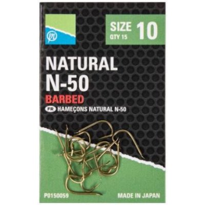 Preston Innovations Natural N-50 Hooks vel.14 15ks – Zbozi.Blesk.cz