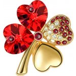 Gaira brož Čtyřlístek 313001 Zlato-červený – Zboží Mobilmania