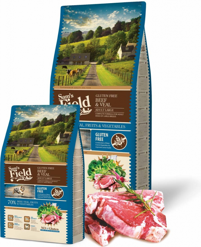 Sam\'s Field Gluten Free Beef & Veal Adult Large 15,5 kg