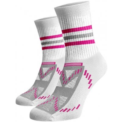 Sportovní funkční ponožky bílé Růžová – Zboží Mobilmania