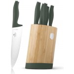 Berlinger Haus Sada nožů se stojanem BAMBOO 6 ks Matte Green Collection – Hledejceny.cz