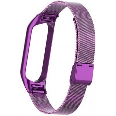 Deveroux Ocelový milánský řemínek pro MiBand 5, easy click - Růžový DEV0012