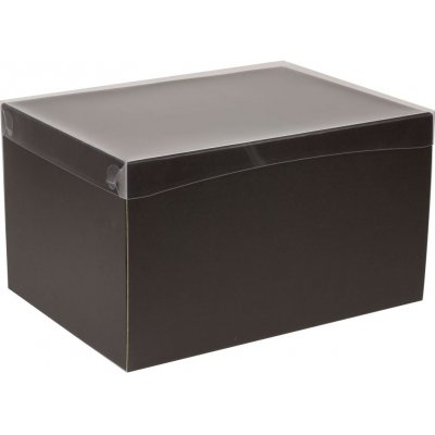 Dárková krabice s průhledným víkem 350x250x200 mm, černá 2. jakost, 10 ks – Zboží Mobilmania