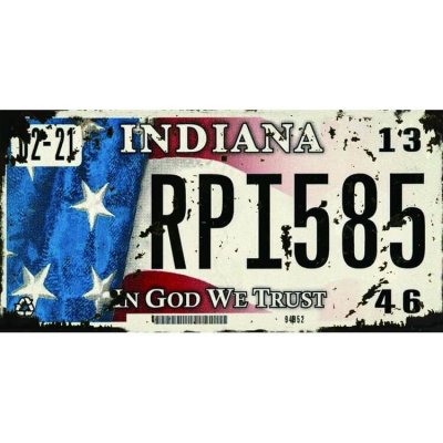 Ceduľa značka Indiana RPI585