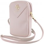 Guess PU Grained 4G Metal Logo se Zipem Pink – Zboží Živě