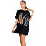 D-STIAG Dámské nadměrné tričko Abstract Velikost: UNI, Barva: Černá – Zboží Mobilmania