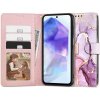 Pouzdro a kryt na mobilní telefon Samsung TECH-PROTECT WALLET SAMSUNG GALAXY A55 5G MARBLE