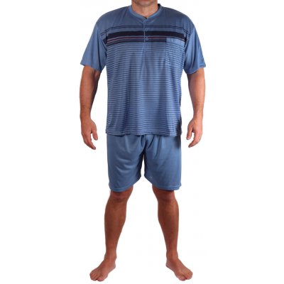 Jiří pánské pyžamo krátké 1780 šedomodrá – Zboží Mobilmania