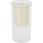 Mat Svíčka LED pr.10x20cm blikající plamen ve skle IVORY – Hledejceny.cz