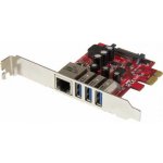 StarTech PCIe x1 řadič – 3x USB 3.0 + Ethernet (PEXUSB3S3GE) – Zboží Živě