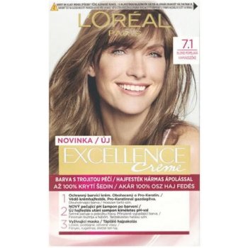 L'Oréal Excellence Creme Triple Protection 7,1 Natural Ash Blonde 48 ml