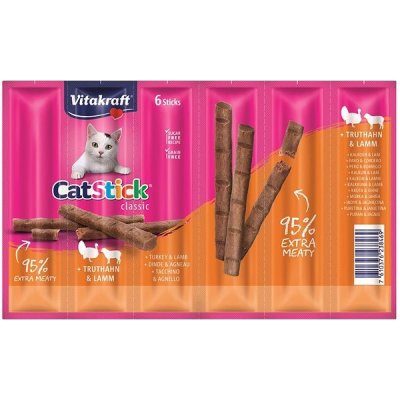 Vitakraft Cat Stick pochoutka krůta/jehně, 6 x 6 g