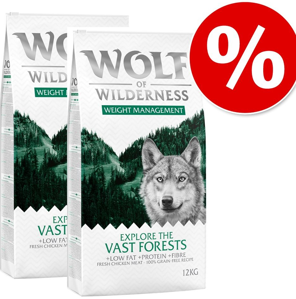 Wolf of Wilderness Explore The Vast Forests Weight Management 2 x 12 kg