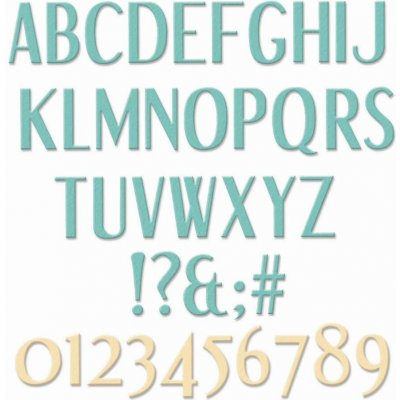 Sizzix thinlits set 62 ks Abeceda – Hledejceny.cz