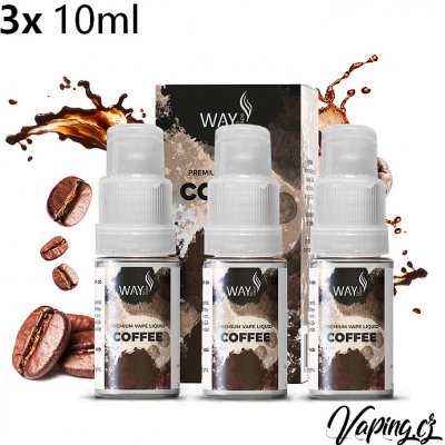 Way to Vape Coffee 3 x 10 ml 0 mg – Zboží Mobilmania