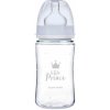 Láhev a nápitka Canpol babies Láhev širokým hrdlem ROYAL BABY modrá 240 ml