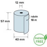 Termo kotouček Blue4est 57/40/12 mm, 18m, PHENOL FREE, 5 ks – Zboží Živě